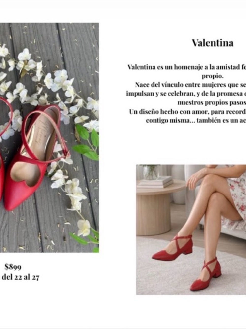 Valentina Red Women's Cross-Strap Low Block Heels